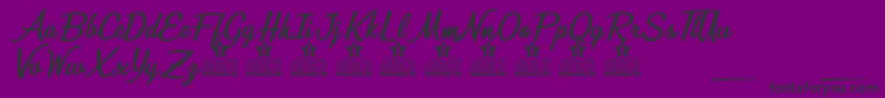 Mirella Personal Use Font – Black Fonts on Purple Background