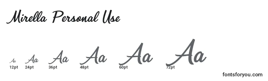 Mirella Personal Use Font Sizes