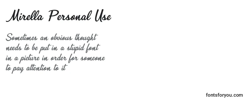 Review of the Mirella Personal Use Font