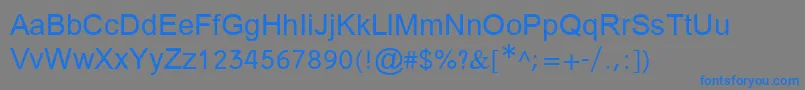 フォントmiriam – 灰色の背景に青い文字