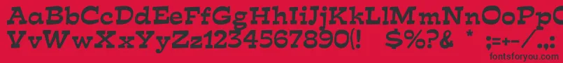 MIRISCH Font – Black Fonts on Red Background