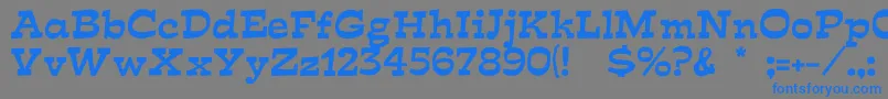 MIRISCH Font – Blue Fonts on Gray Background