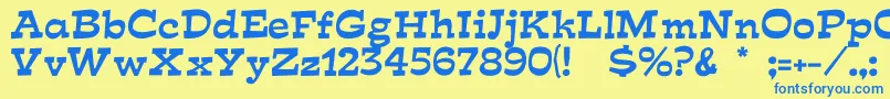 MIRISCH Font – Blue Fonts on Yellow Background