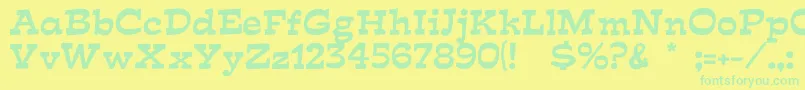 MIRISCH Font – Green Fonts on Yellow Background