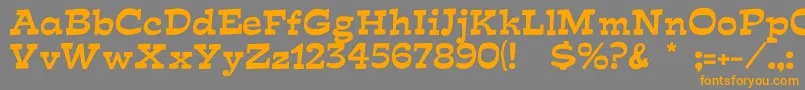 MIRISCH Font – Orange Fonts on Gray Background