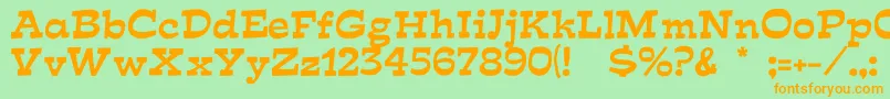 MIRISCH Font – Orange Fonts on Green Background