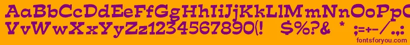 MIRISCH Font – Purple Fonts on Orange Background