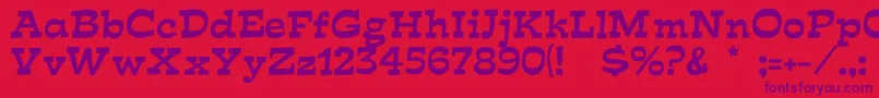 MIRISCH Font – Purple Fonts on Red Background