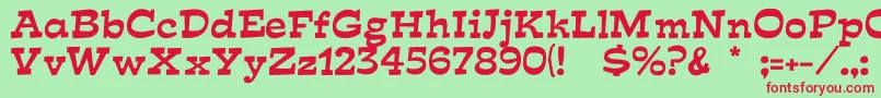 MIRISCH Font – Red Fonts on Green Background