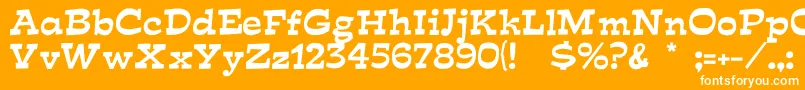 MIRISCH Font – White Fonts on Orange Background