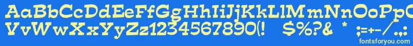 MIRISCH Font – Yellow Fonts on Blue Background