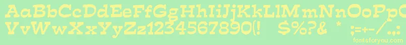 MIRISCH Font – Yellow Fonts on Green Background