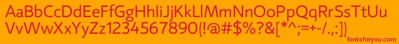 フォントmirror 82 v2 – オレンジの背景に赤い文字