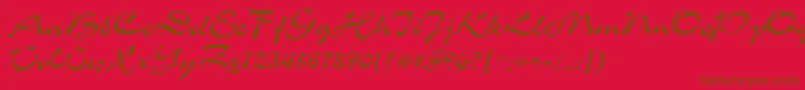 ChanceCyrillic Font – Brown Fonts on Red Background