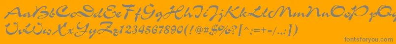 ChanceCyrillic-Schriftart – Graue Schriften auf orangefarbenem Hintergrund