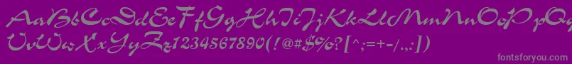 ChanceCyrillic-Schriftart – Graue Schriften auf violettem Hintergrund