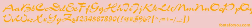 ChanceCyrillic Font – Orange Fonts on Pink Background