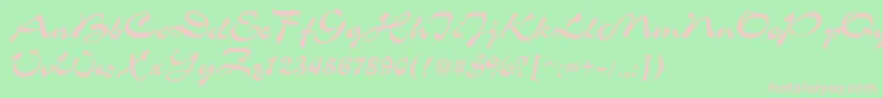 ChanceCyrillic Font – Pink Fonts on Green Background