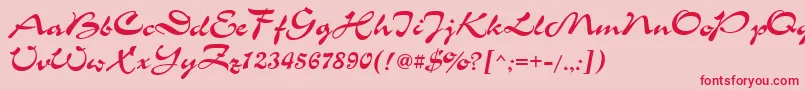 ChanceCyrillic Font – Red Fonts on Pink Background