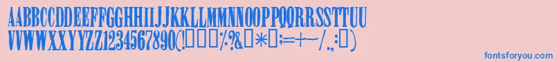 MISERABLE Font – Blue Fonts on Pink Background