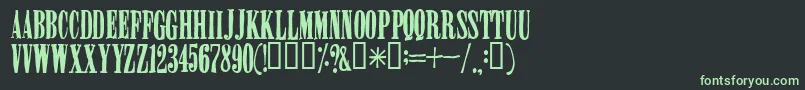 MISERABLE Font – Green Fonts on Black Background