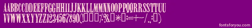 MISERABLE Font – Pink Fonts on Purple Background