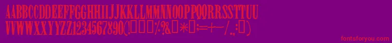 MISERABLE Font – Red Fonts on Purple Background