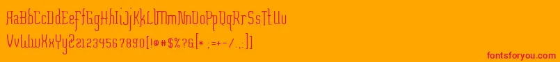 Misfortune Font – Red Fonts on Orange Background