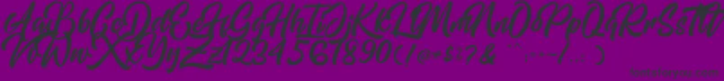 Mishaland Font – Black Fonts on Purple Background