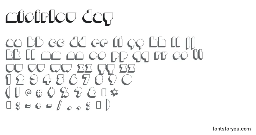 Fuente Misirlou day - alfabeto, números, caracteres especiales