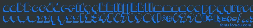 misirlou day Font – Blue Fonts on Black Background