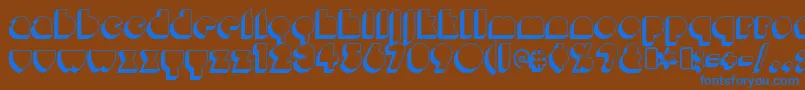 misirlou day Font – Blue Fonts on Brown Background
