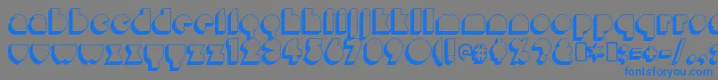 misirlou day Font – Blue Fonts on Gray Background