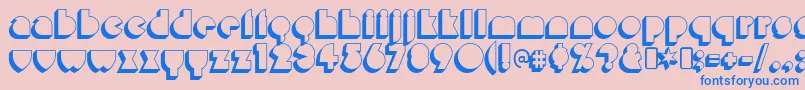misirlou day Font – Blue Fonts on Pink Background