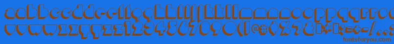 misirlou day Font – Brown Fonts on Blue Background