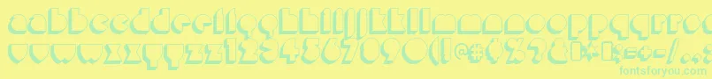 misirlou day Font – Green Fonts on Yellow Background