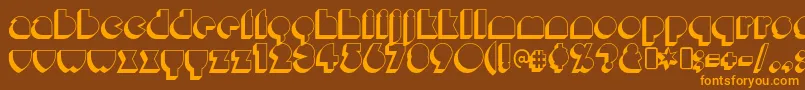 misirlou day Font – Orange Fonts on Brown Background