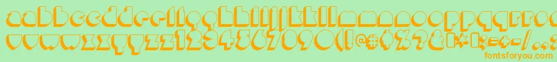 misirlou day Font – Orange Fonts on Green Background