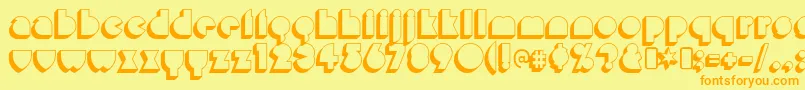 misirlou day Font – Orange Fonts on Yellow Background