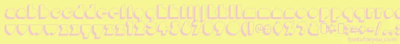 misirlou day Font – Pink Fonts on Yellow Background
