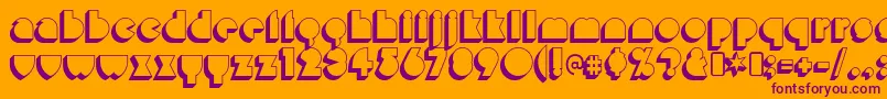 misirlou day Font – Purple Fonts on Orange Background