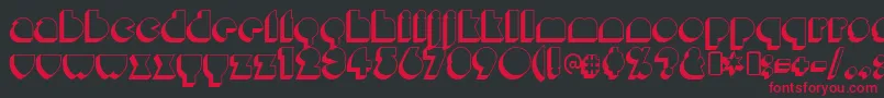 misirlou day Font – Red Fonts on Black Background
