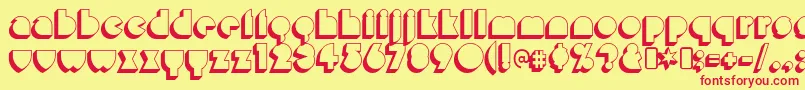 misirlou day Font – Red Fonts on Yellow Background