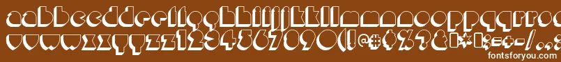 Шрифт misirlou day – белые шрифты на коричневом фоне