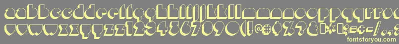 misirlou day Font – Yellow Fonts on Gray Background