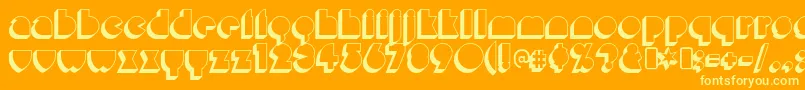 misirlou day Font – Yellow Fonts on Orange Background