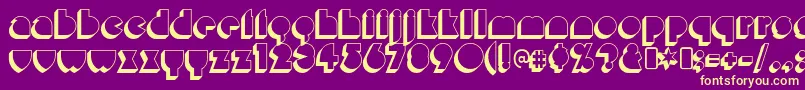 misirlou day Font – Yellow Fonts on Purple Background