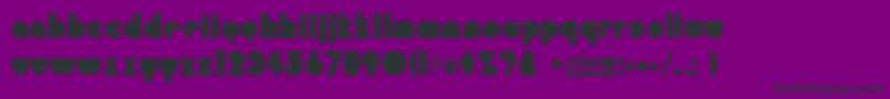 misirlou-Schriftart – Schwarze Schriften auf violettem Hintergrund