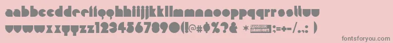 misirlou Font – Gray Fonts on Pink Background