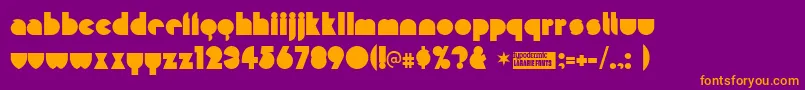 misirlou Font – Orange Fonts on Purple Background